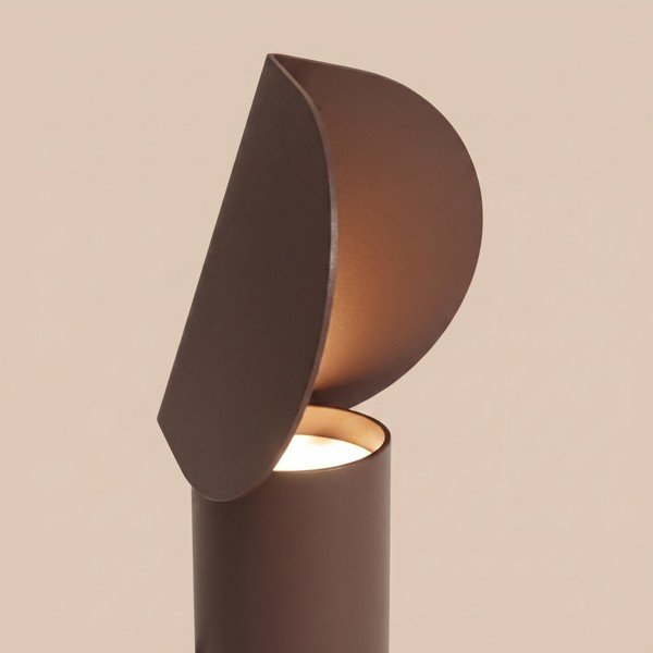 Hnedá hliníková LED stolová lampa (výška  15 cm) BISCUIT – Thoro-image-1