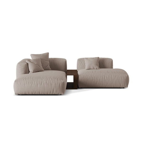 Béžová modulárna rohová pohovka (ľavý roh) Martina – Micadoni Home