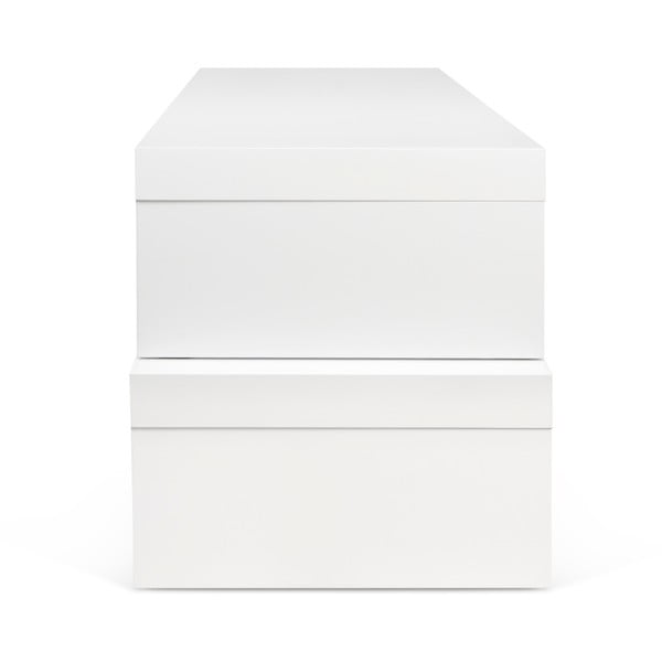 Biely variabilný stolík TemaHome Cliff Walnut-image-2