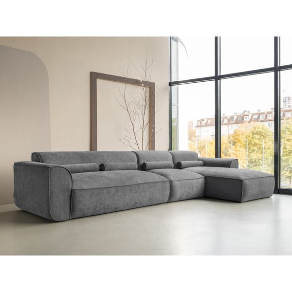 Sivá rohová pohovka (pravý roh) Flex Felix – Miuform-image-3