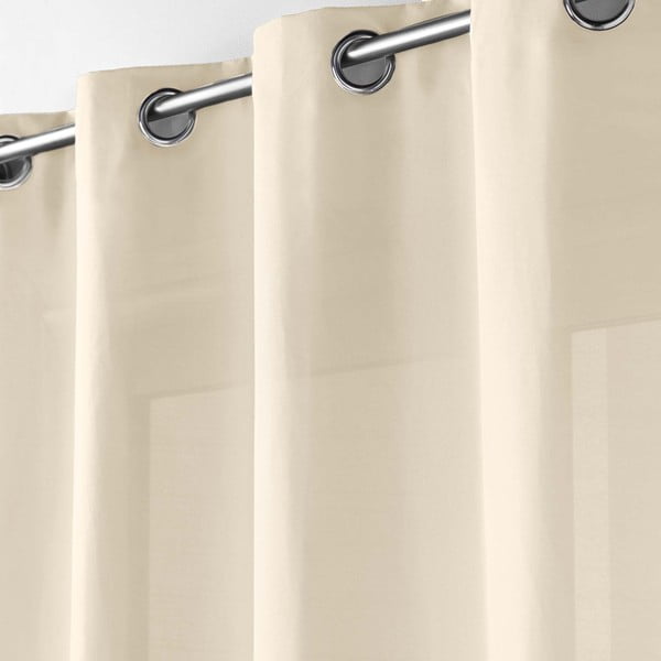 Béžový záves z mikrovlákna 140x280 cm Absolu – douceur d'intérieur-image-1