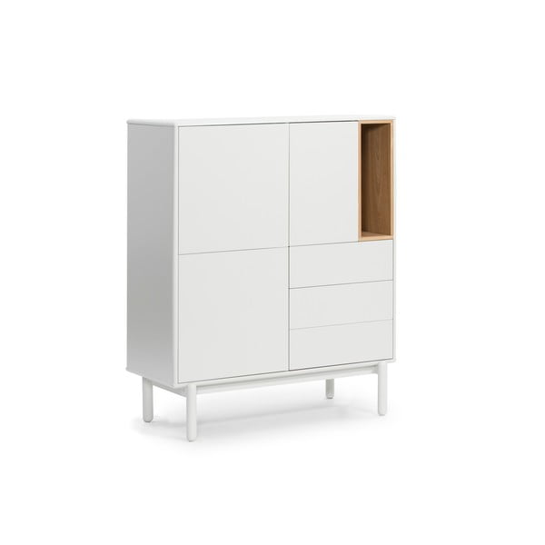 Krémovobiela komoda 100x120x40 cm Corvo – Teulat-image-2