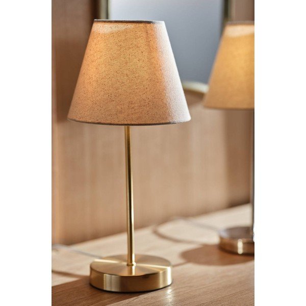Béžová/v mosadznej farbe látková stolová lampa (výška  39 cm) Lasse – Jotex-image-1