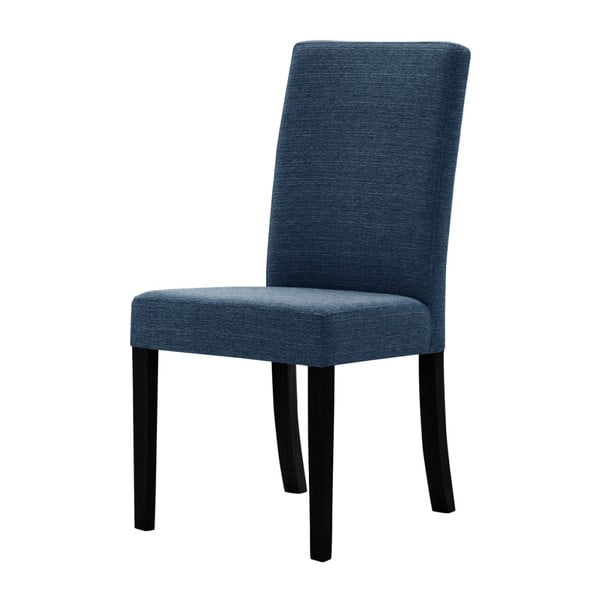 Denimová modrá stolička s čiernymi nohami Ted Lapidus Maison Tonka
