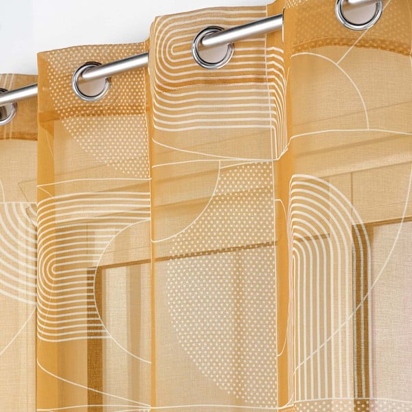 Žltá voálová záclona 140x280 cm Esquisse – douceur d'intérieur-image-1