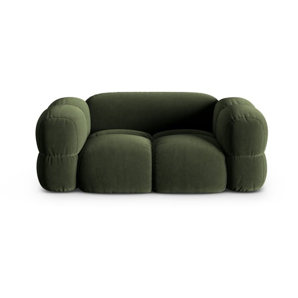 Zelená zamatová pohovka 180 cm Loretto – Cosmopolitan Design