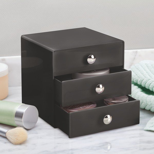Čierny organizér s 3 zásuvkami InterDesign Drawer-image-1