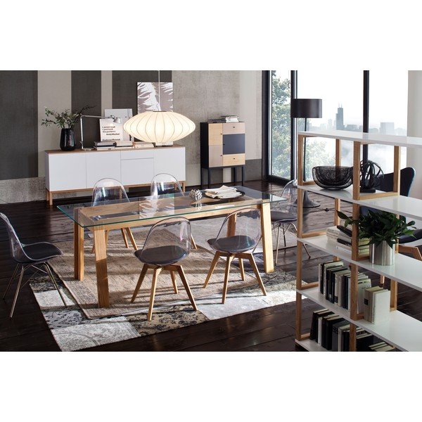 Biely štvordverový príborník so zásuvkou Tenzo Patch-image-4