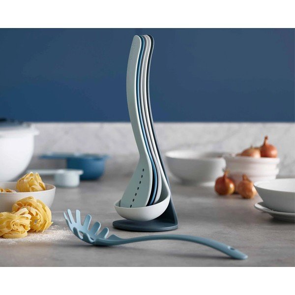 Súprava 5 modrých kuchynských nástrojov so stojanom Joseph Joseph Nest Utensils Plus-image-1