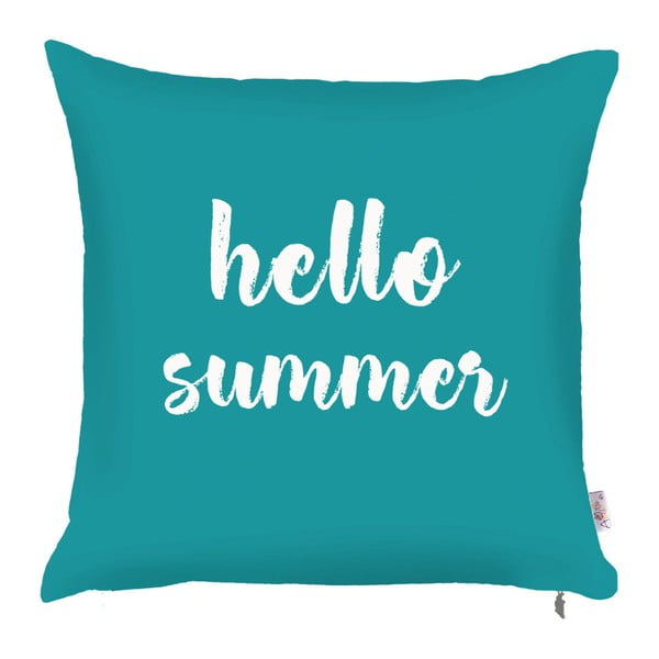 Modrá obliečka na vankúš Mike & Co. NEW YORK Hello Summer, 43 × 43 cm