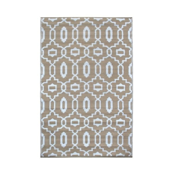 Sivo-biely obojstranný vonkajší koberec Green Decore Braino, 90 × 150 cm