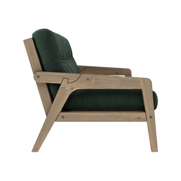 Zelená menčestrová rozkladacia pohovka 204 cm Grab - Karup Design-image-4