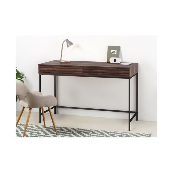 Pracovný stôl s doskou v dekore orechového dreva 50x120 cm Celine – Støraa-image-4