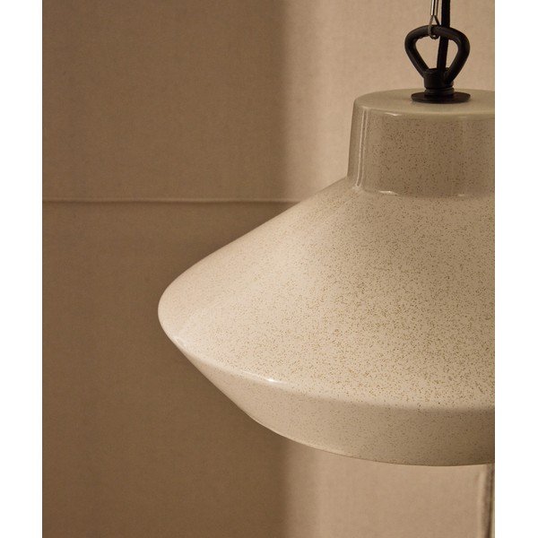 Béžové závesné svietidlo s keramickým tienidlom ø 31 cm Portol – Kave Home-image-2