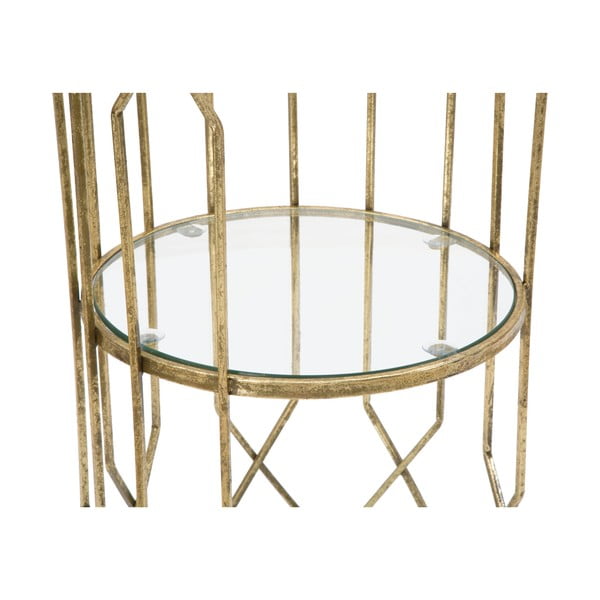 Okrúhly odkladací stolík so sklenenou doskou ø 35 cm Tunisi – Mauro Ferretti-image-2