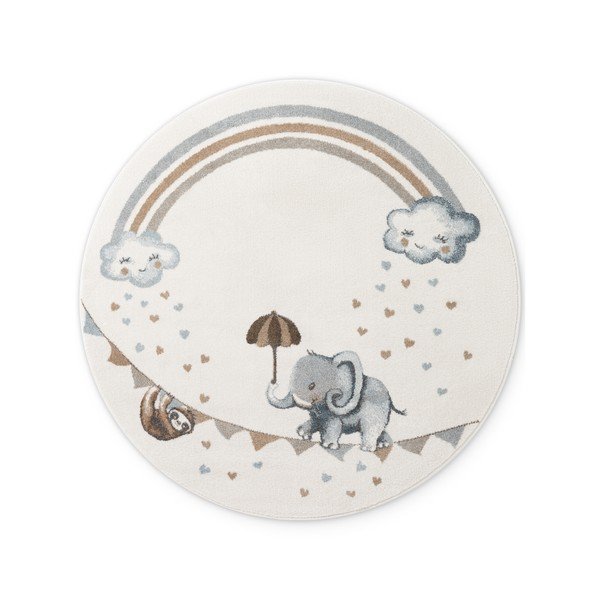 Krémový detský koberec ø160 cm Walk like an Elephant Rainbow – Villeroy&Boch