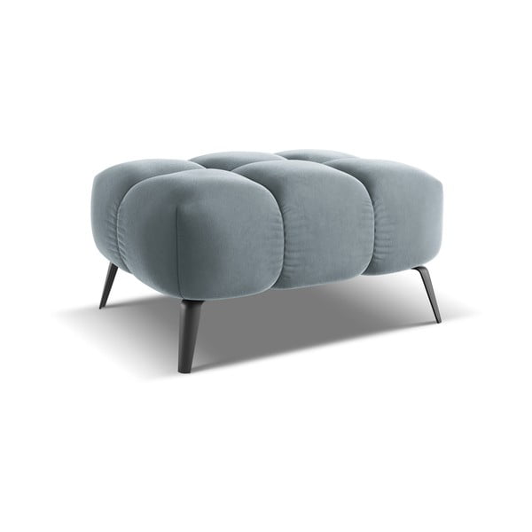 Svetlomodrá zamatová podnožka Nalu – Makamii-image-2