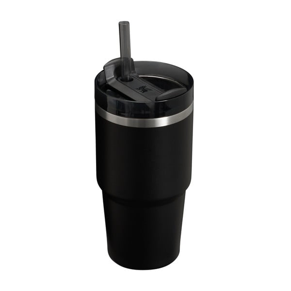 Čierna termoska so slamkou z nehrdzavejúcej ocele 600 ml Quencher H2.0 FlowState Tumbler Black – Stanley-image-1