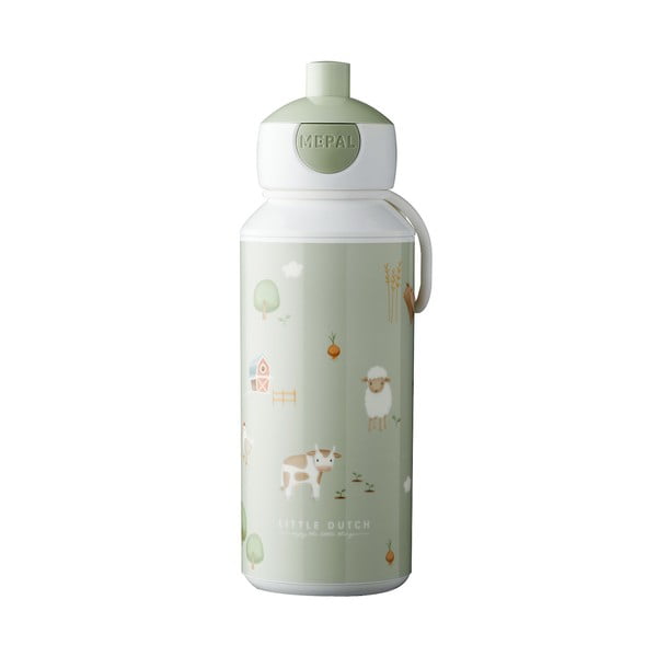 Svetlozelená detská fľaša 400 ml Little farm – Mepal