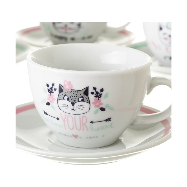Sada 4 porcelánových hrnčekov Unimasa Boho, 160 ml-image-2