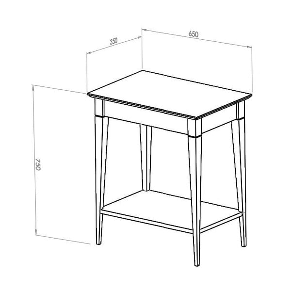 Biely konzolový stolík Ragaba Mimo, šírka 65 cm-image-3