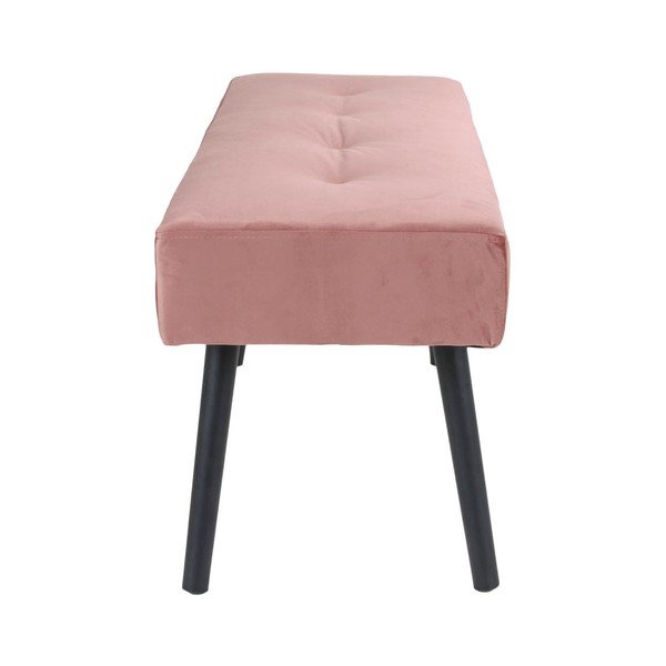 Ružová čalúnená lavica so zamatovým poťahom House Nordic Skiby, 100 × 35 cm-image-2
