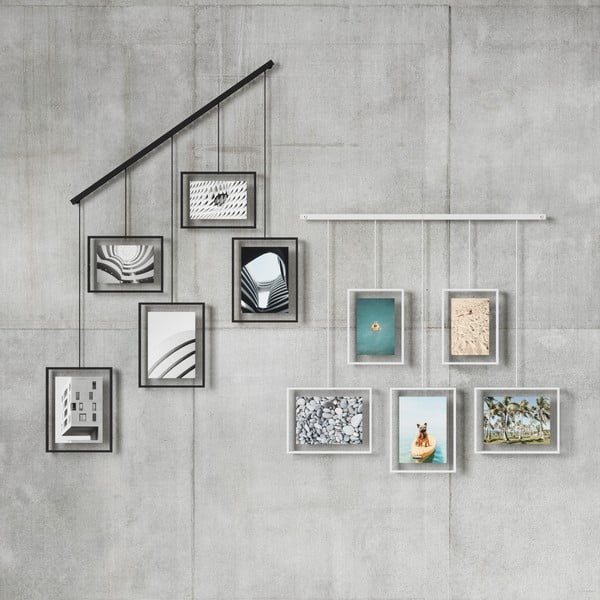 Biele kovové rámčeky na stenu v súprave 5 ks 66x69 cm Exhibit – Umbra-image-3