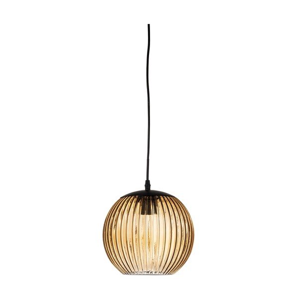 Hnedé sklenené LED závesné svietidlo ø 23 cm Sybia – Bloomingville