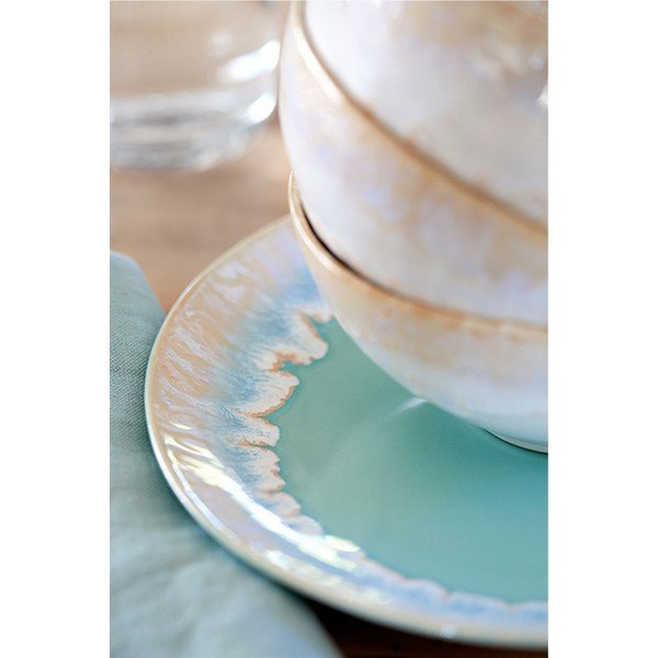 Tyrkysovomodrý dezertný kameninový tanier ø 22 cm Taormina – Casafina-image-1
