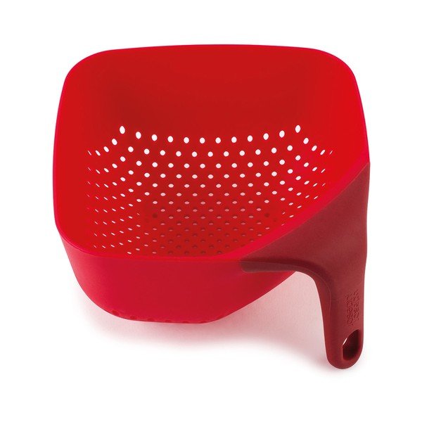 Kubické cedidlo Square Colander Small, červený