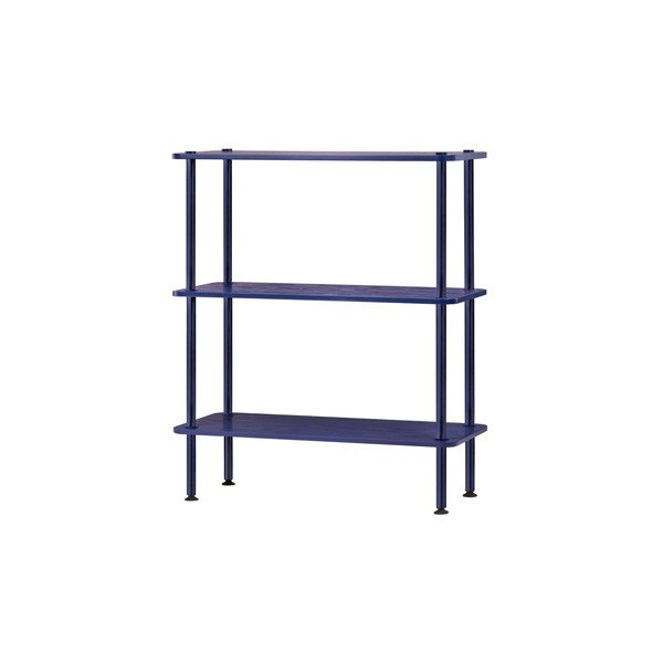 Modrý regál v dekore duba 80x90,5x35 cm Teidi – noo.ma