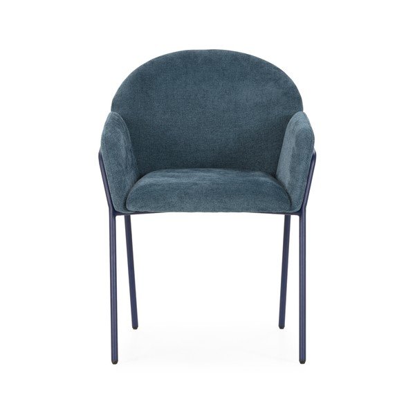 Modré čalúnené jedálenské kreslá v súprave 2 ks Aslin – MOME-image-3