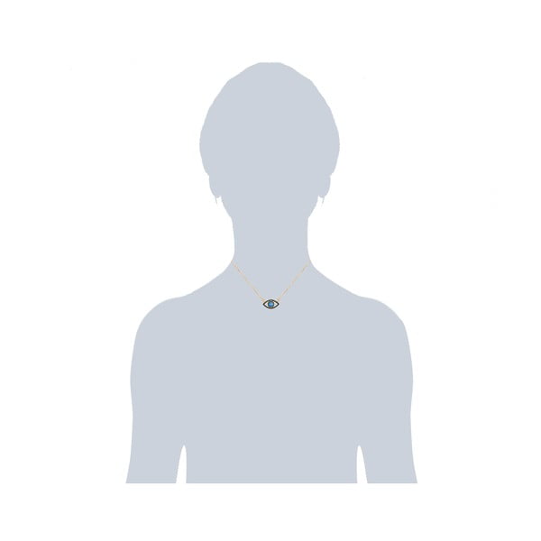 Dámsky náhrdelník zlatej farby s motívom oka Tassioni-image-2