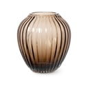 Hnedá sklenená váza Kähler Design Hammershøi, výška 14 cm