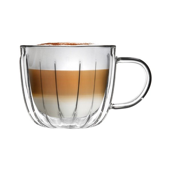 Sklenené šálky v súprave 2 ks na cappuccino 350 ml Tulip – Vialli Design-image-4