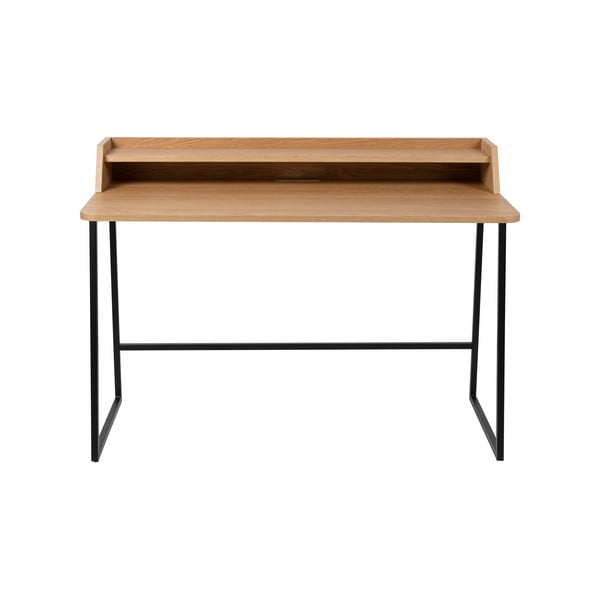 Pracovný stôl s doskou v dubovom dekore so sekretárom 60x120 cm Giorgio – White Label