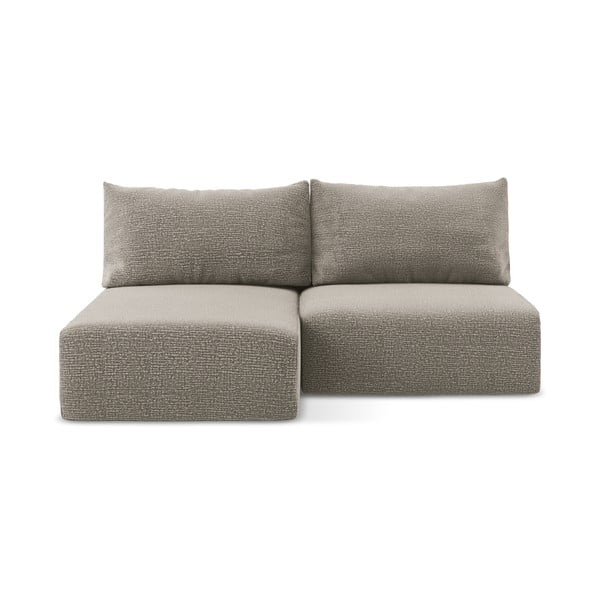 Béžová rozkladacia/s úložným priestorom rohová pohovka (ľavý roh) Kalena – Makamii