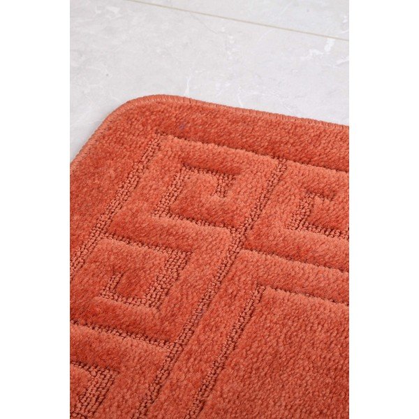 Oranžové WC kúpeľňové predložky v súprave 2 ks Ethnic - Foutastic-image-2