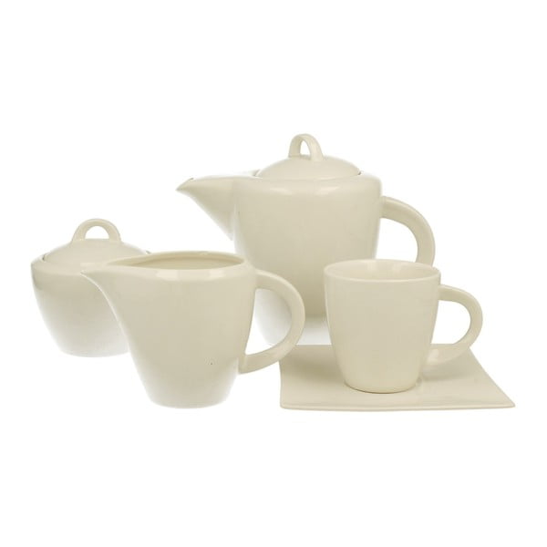 15-dielny kávový set z bieleho porcelánu Duo Gift