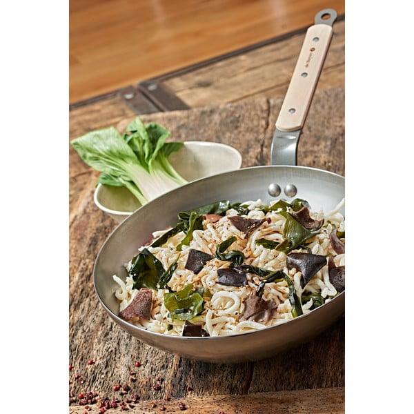 Oceľová WOK panvica de Buyer B Bois, ø 28 cm-image-1