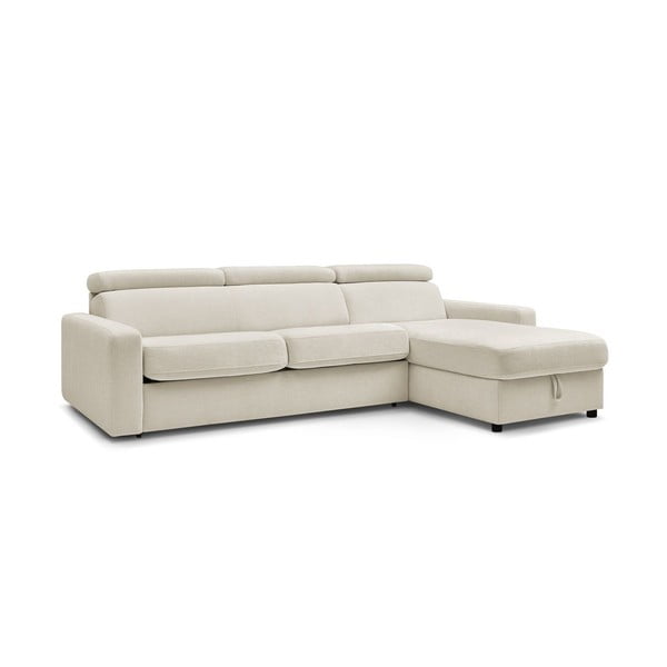 Krémová rozkladacia rohová pohovka (variabilná) Monaco – Bobochic Paris-image-4