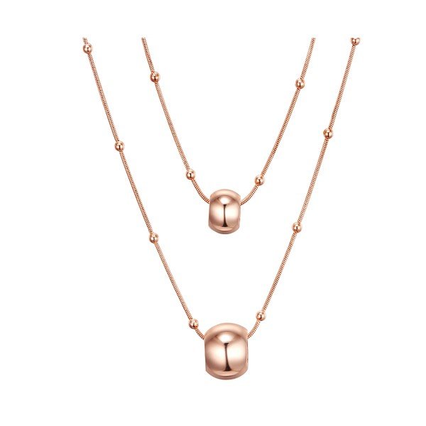 Dámsky náhrdelník vo farbe ružového zlata Tassioni Jingle-image-1