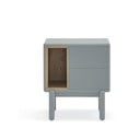 Modrý/sivý nočný stolík Corvo – Teulat
