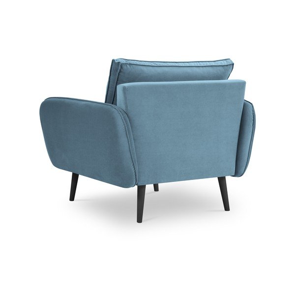 Svetlomodré kreslo s čiernymi nohami Kooko Home Lento-image-2