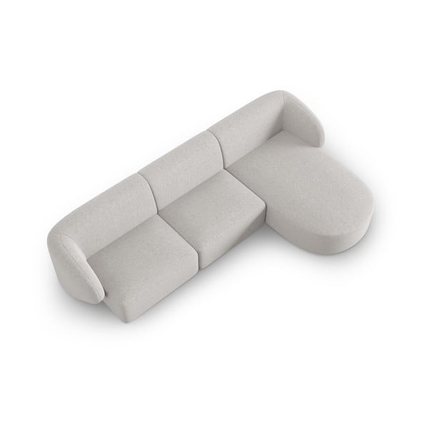 Svetlosivá ženilková rohová pohovka (pravý roh/s leňoškou) Paolo – Milo Casa-image-2