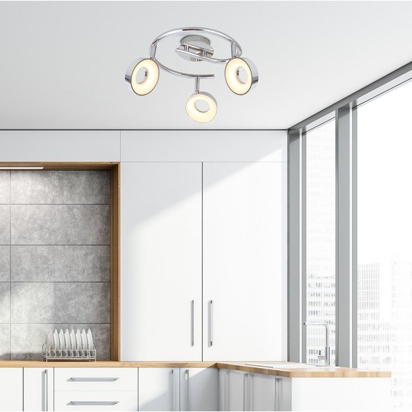 LED stropné svietidlo v lesklej striebornej farbe 40x40 cm Isla – Candellux Lighting-image-1