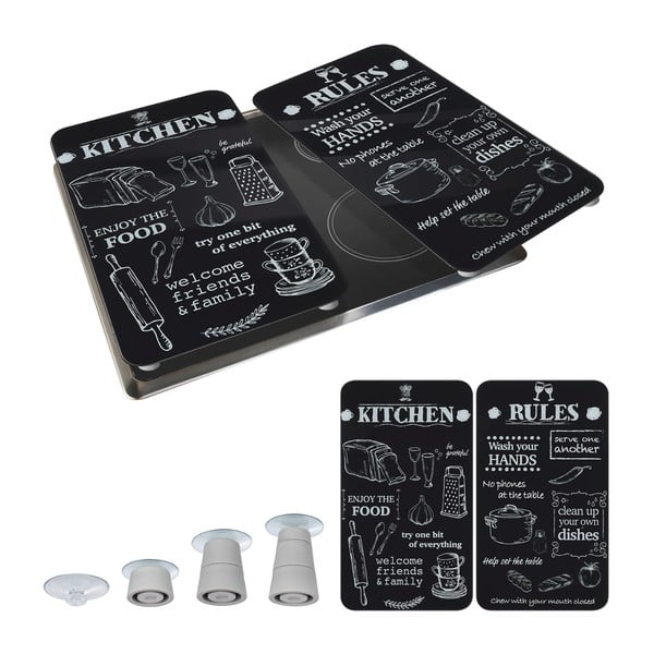 Kryty na sporák z tvrdeného skla v súprave 2 ks 52x30 cm Kitchen Rules – Maximex-image-2