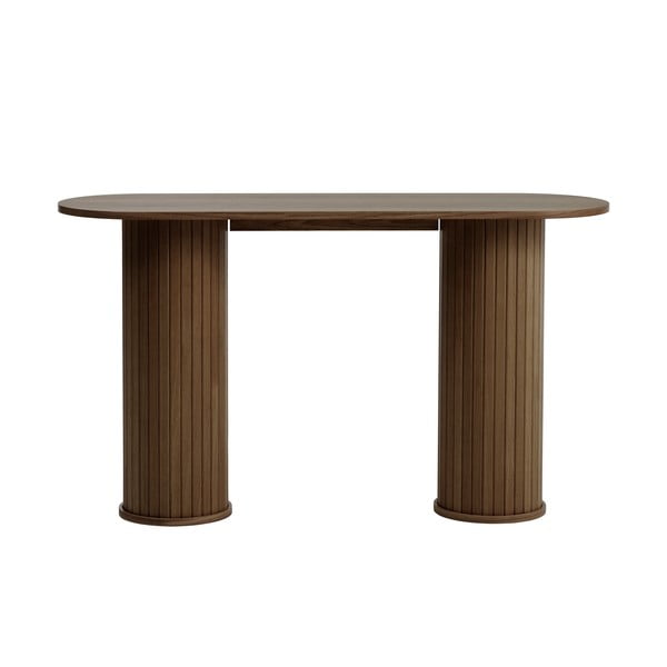 Hnedý konzolový stolík 40x130 cm Nola – Unique Furniture