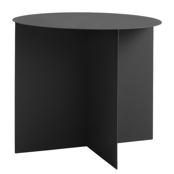 Čierny odkladací stolík Custom Form Oli, ⌀ 50 cm