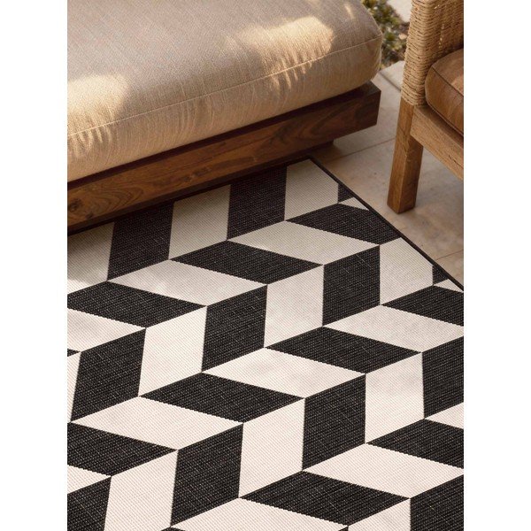 Čierny/krémovobiely vnútorný a vonkajší koberec 120x170 cm Haringey Terrick – Ted Baker-image-3